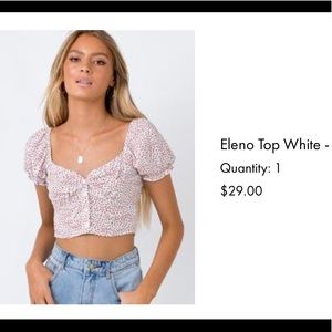 Princess Polly floral crop top size US 4